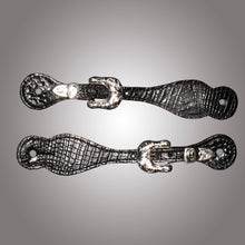 Load image into Gallery viewer, Leather Gator Print Spur Straps
